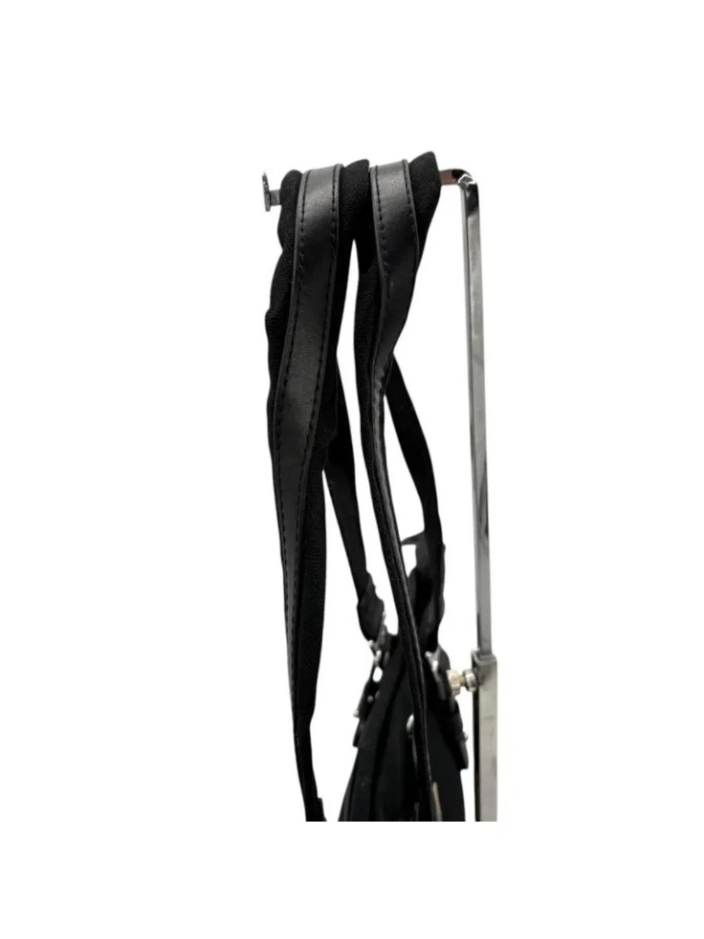 Saint Laurent Yves YSL Tote Shoulder Canvas Leather Black Gold Big Logo Classic - Picture 5 of 10